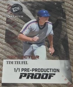 Tim Teufel 2024 Press Pass Premium Clear Pre-Production Proof Card #'d 1/1 - Picture 1 of 2