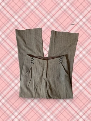 Pantalón de vestir para mujer Focus 2000 marrón con detalle de encaje talla 4 de colección Foto 1 de 4