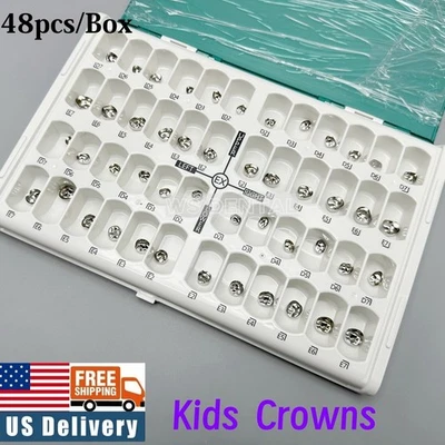 Kit de coronas molares primarias para niños dentales de acero inoxidable de 48 tamaños Foto 1 de 4