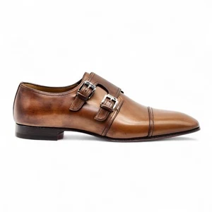 Christian Louboutin Mortimer Monk Leather Shoes Brown EU 41.5 US 8.5 - NWB $1045 - Picture 1 of 9