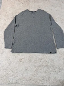 Alpine Design Men's Pullover 1/4 Button Henley Shirt 100% Cotton Size XXL Grey - Picture 1 of 12