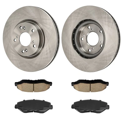 For 2005-2006 Honda CR-V 2012-2013 Civic Front Brake Rotors Ceramic Pads - Image 1 of 4