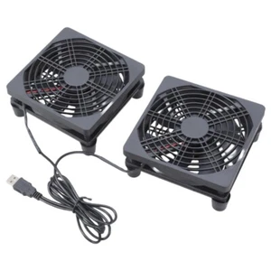 1Set 120mm USB Powered Cooling Fans For Routers And Consoles Protective Meshed - Afbeelding 1 van 8