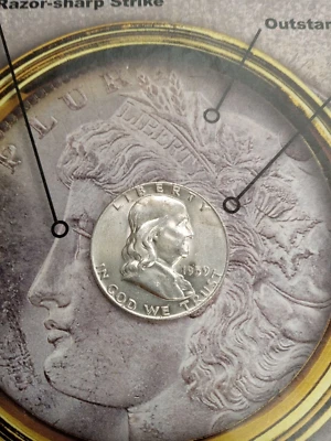 Silver 90% Franklin Half Dollar 1959-D Very Nice coin TP-7468 - Image 1 of 2