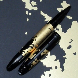 MONTBLANC Meisterstück Solitaire Calligraphy Gold Leaf Rollerball Pen 162 wz/Box - Picture 1 of 15