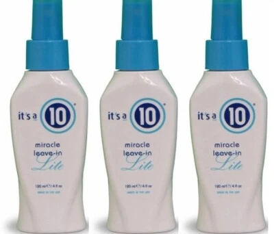 Lot of 3 It's a 10 Miracle LEAVE IN LITE 4oz Each (043) - Image 1 of 4