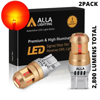 LED Red 7444 REAR Turn Signal Light Bulb for Toyota,Heavy Duty Aluminum HeatSink - Image 1 of 4