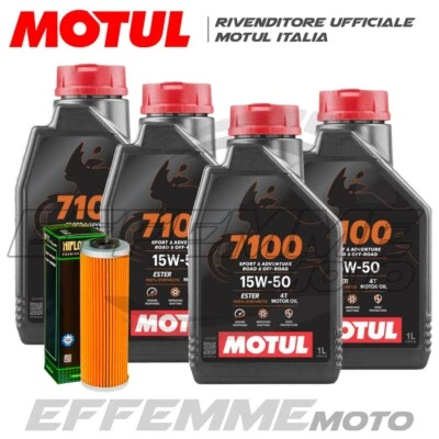 MOTUL + HIFLO Tagliando DUCATI Panigale V4 1100 2018-2019 (4 MOTUL 7100 15W50 + Filtro olio)