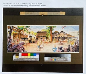 Arte conceptual DISNEYLAND WDI Imagineering INVESTIGACIÓN impresión FRONTIERLAND escena Fort - Imagen 1 de 5