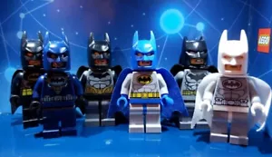 LEGO Batman Lotto Minifigure Varianti Ritirate Sh0047 Sh0016a Blu Nero Balaclava - Foto 1 di 18