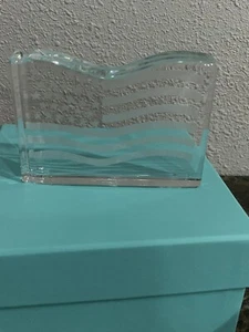 Fermacarte bandiera americana Tiffany & Co. Val St. Lambert cristallo stelle e strisce - Foto 1 di 8