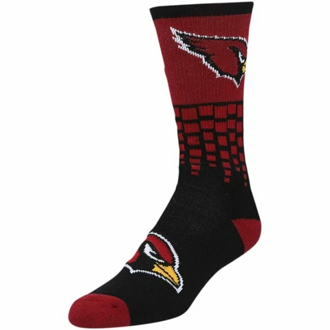 Arizona Cardinals Football Black & Maroon Digi Square Deuce Crew Socks Cover