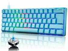  JOMKIZ Teclado mecánico para juegos estilo máquina de escribir  retro, interruptor azul, 83 teclas de brillo ajustable mecánico con cable  para PC, tableta, para iOS, teléfonos Android : Videojuegos