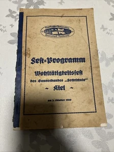 ❌RARITÄT❌Fest-Programm - Wohltätigkeitsfest des Gauverbandes „Fechtschule“ Kiel, - Bild 1 von 17