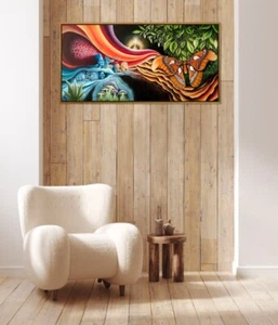 Ethereal -  Egyptian Spiritual Psychedelic Acrylic On Canvas Gods & Goddess - Picture 1 of 7