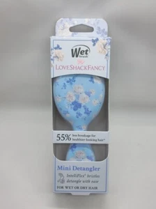 Wet Brush x LoveShackFancy Mini Detangling Hair Brush Everblooming Rosettes Blue - Picture 1 of 2