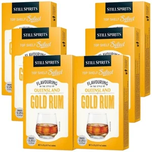 6 xStill Spirits Top Shelf Select Queensland Gold Rum Essences Makes 2.25L - Bild 1 von 3