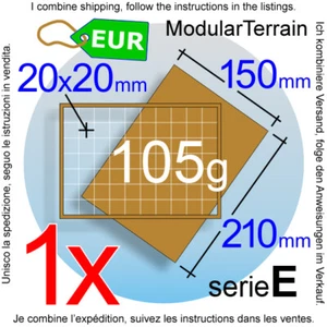1x MDF Movement Tray 7x10 10x7 (E 0mm) 20mm Square Base War Hammer 40k Bandeja - Imagen 1 de 7