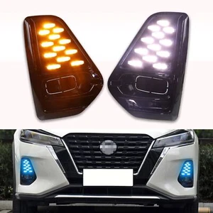 For NISSAN KICKS 2021-2022 LED Daytime Running Lights Front Bumper Fog Lamp - Picture 1 of 5