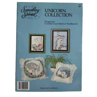 Something Special Unicorn Cross Stitch or Needlepoint Booklet Unicorn Collection - Image 1 of 4