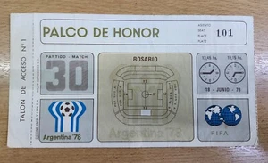 Boleto Mundial de Fútbol Argentina 1978 #30 Rosario Argentina 0 vs Brasil 0 Usado - Imagen 1 de 2
