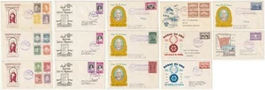 Panama - Lotto Copertine Commemorative 1955/56 - Remon, De Lesseps, Papa Pio, Rotary - Foto 1 di 11