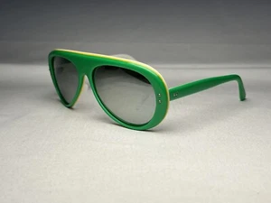 Vintage Martin SNO Glasses Green White 1970s M337 Japan 461 - Picture 1 of 7
