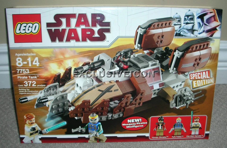 Lego 7753 2009 Star Wars Clone Wars Hondo Ohnaka tanque pirata (372 piezas) retirado  Foto 1 de 2