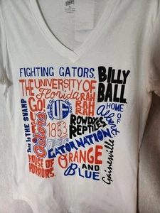 Womens Florida Gators UF Soffe V-Neck T Shirt Size XL New With Tags White - Picture 1 of 11
