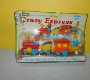 Tren de cuerda Illco Sesame Street Bert & Ernie's Crazy Express 1991 juguete - Imagen 1 de 2