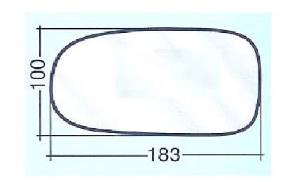 PER SAAB 9.5 DAL 07.2001>09.2005 VETRO DX AZZURRATO PER SPECCHIO RETROVISORE - Immagine 1 di 1