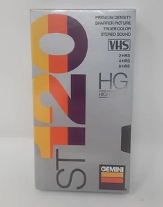 Cinta VHS de casete de video de alto grado Gemini ST-120 NUEVA SELLADA - Imagen 1 de 2