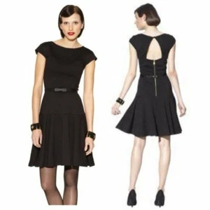 Kate Young for Target Black, Belted, Bow, Cut Out, Drop Waist, $49.99 Sz 6 EUC - Picture 1 of 11
