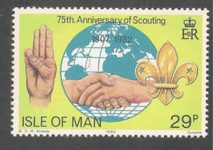 Isle Of Man #211 (A61) Sehr guter Erhaltungszustand - 1982 29p Scouting, Sign, Handshake and Globe - Bild 1 von 1