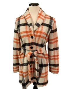 Anthropologie Cartoonier Plaid  Wool Blend Coat S - Picture 1 of 14