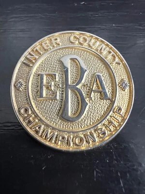 Lawn Bowls Gold Badge, EBA Inter County , gold plated on silver, hallmarked - Image 1 of 3
