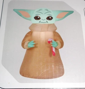 3,5 ft Preiluminado LED Star Wars Airlown Mandalorian Baby Navidad Inflable - Imagen 1 de 1