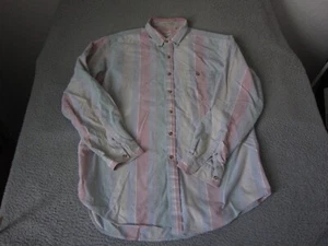 St Johns Bay Shirt Adult Extra Large XLT Tall Blue Pink Green Colorful Mens - Picture 1 of 11