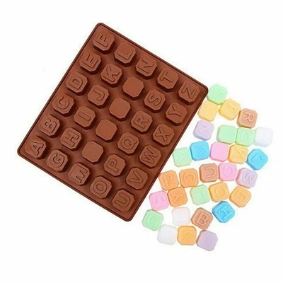 Silicone Alphabet Mould 30 DIY BRICKS NAMES LETTER WORD Chocolate Candy Mold UK - Image 1 of 4
