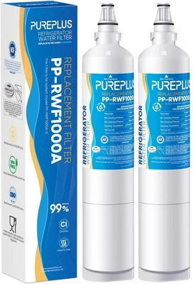 PUREPLUS PP-RWF1000A Replacement Refrigerator Water Filter 2 Pack New Sealed - Image 1 of 4