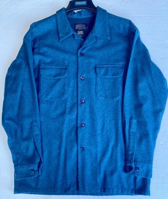 Pendleton Board Shirt Pure 100% Virgin Wool Blue Size Large Original Owner - Image 1 of 4