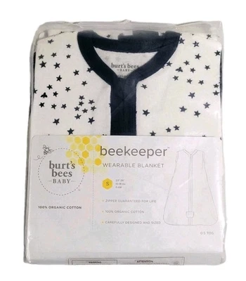 Burt's Bees Baby пчеловод носимое одеяло размер маленький 0-6 месяцев сна мешок новый - Изображение 1 из 4