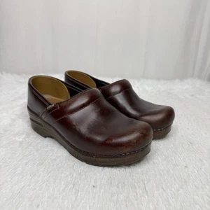 Dankso 36 (5.5-6) chocolate brown leather classic slip on comfort nursing clogs - Picture 1 of 10