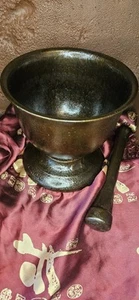 Large Antique Pestle and Mortar Cast Iron Apothecary - Picture 1 of 9