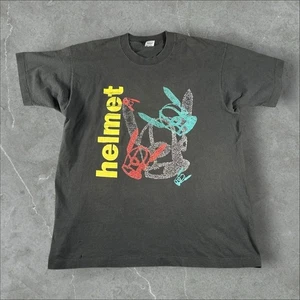 Vintage Helmet Shirt Mens XL Black 1992 Meantime Tour Hardcore Metal Band Rare - Picture 1 of 9
