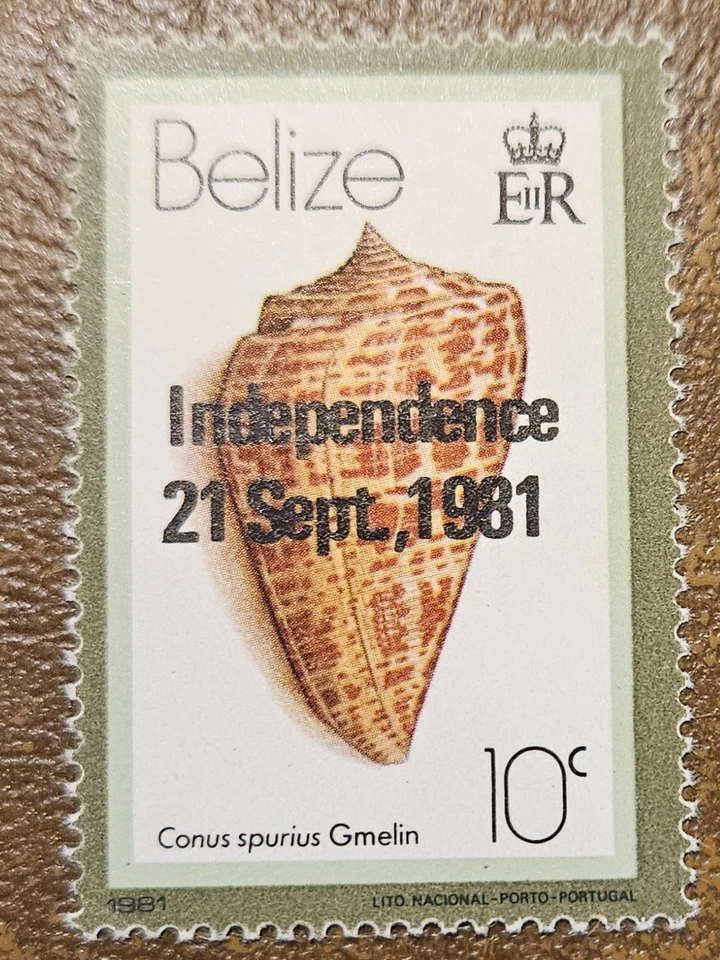 Sobreimpresión Shell Independence de Belice 1981 (Scott 577; SG 634) MNH Foto 1 de 1