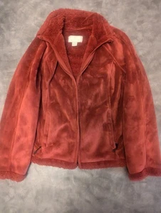 Green Tea Pink Women's Polyester Jacket Zipper Pockets Excellent Condition! Med - Picture 1 of 6