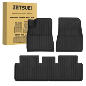 3PCS All Weather Tesla Model 3 Highland Floor Mats 2024 2025 | Sleek Design, ... - Picture 1 of 7