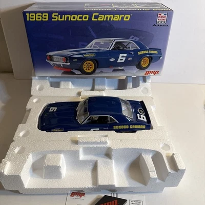 GMP Sunoco Camaro Team Penske Racing Mark Donohue 1969 #6 1:18 G1800308 New Mint - Image 1 of 4