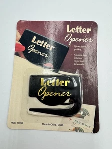 Abridor de cartas de plástico vintage - nuevo en paquete sellado - Imagen 1 de 4